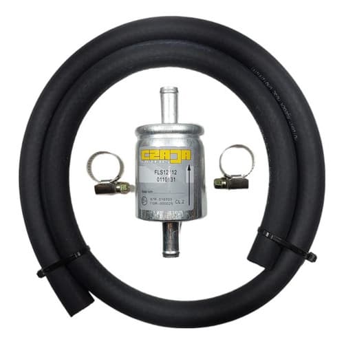 Kit Filtragem: Filtro 12 mm + Mangueira 12mm + Abraçadeiras para gnv 5ª geração