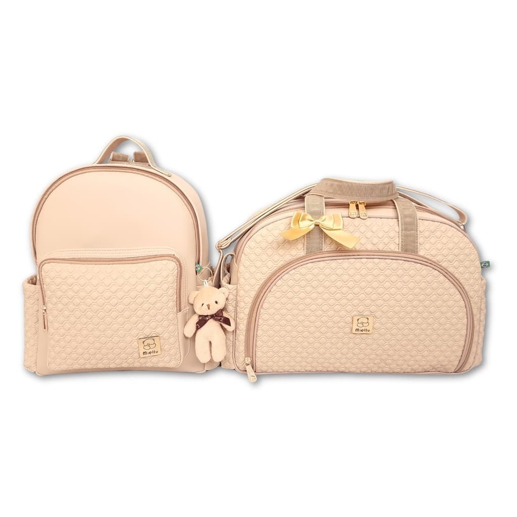 Kit Bolsas Maternidade Bebe Enxoval - BG, Mochila e Trocador - Linha Popeti