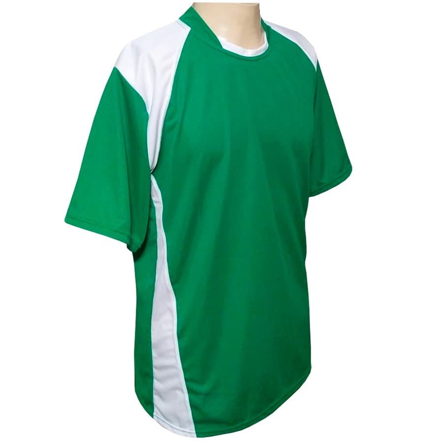 Kit 16+1 Camisa Verde/Branco, Calção Branco e Goleiro