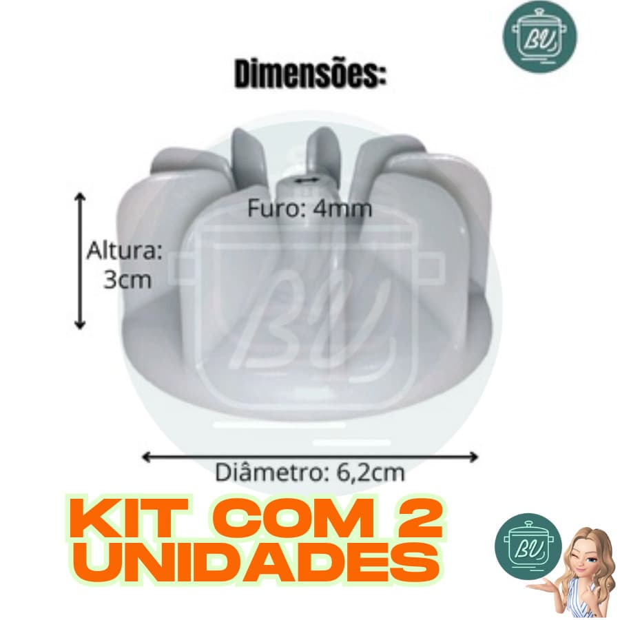 Ventoinha hélice para secador Taiff kit com 2 unidades
