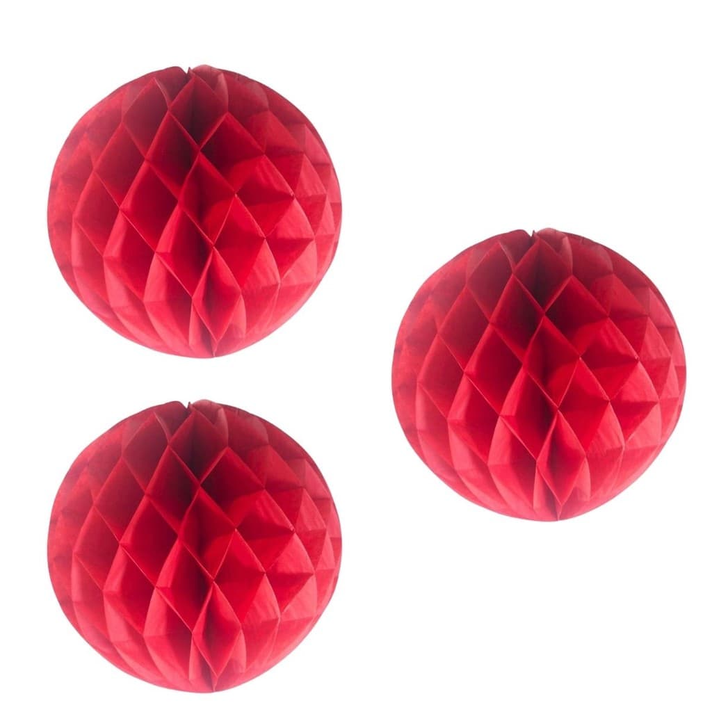 Kit 3 Balão Bols Colmeia Dobrável De Papel Seda Enfeite Decoração Festa Junina