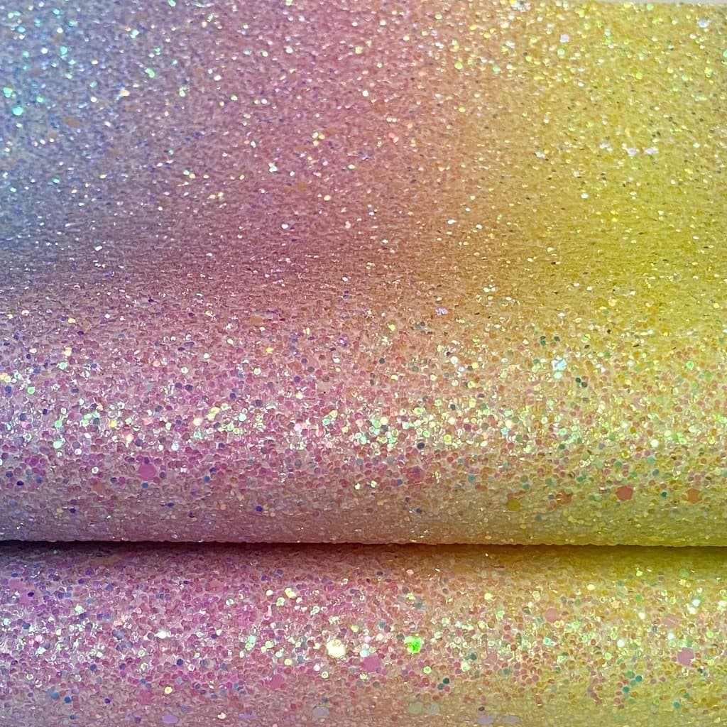 Lonita Glitter Flocado Grande Arco-Íris Candy Color (24X39Cm) - 1 Unidade