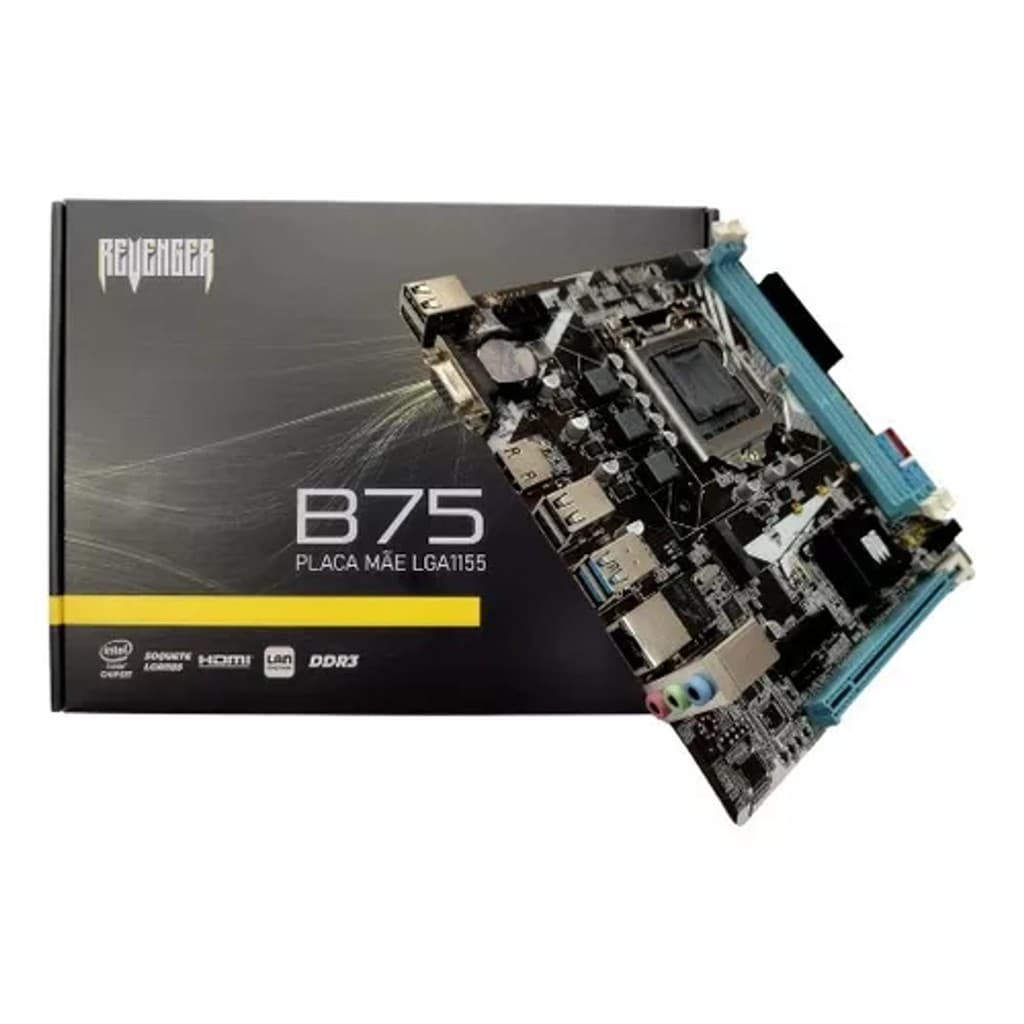 Placa Mãe LGA1155 DDR3 G-B75 - Revenger - Intel Celeron, Pentium, Core i3 i5 i7