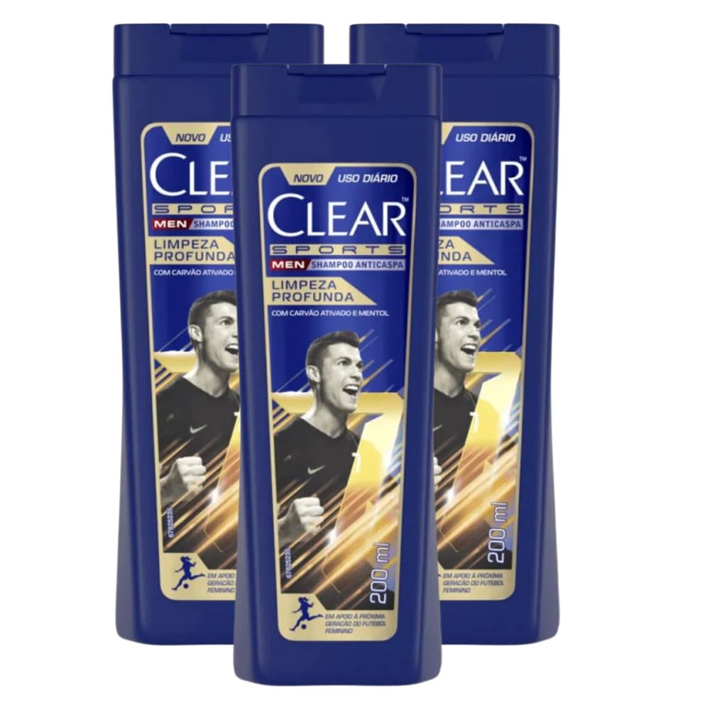 Shampoo Men Sports 200ml Anticaspa | Frescor Intenso e Couro Cabeludo Saudável