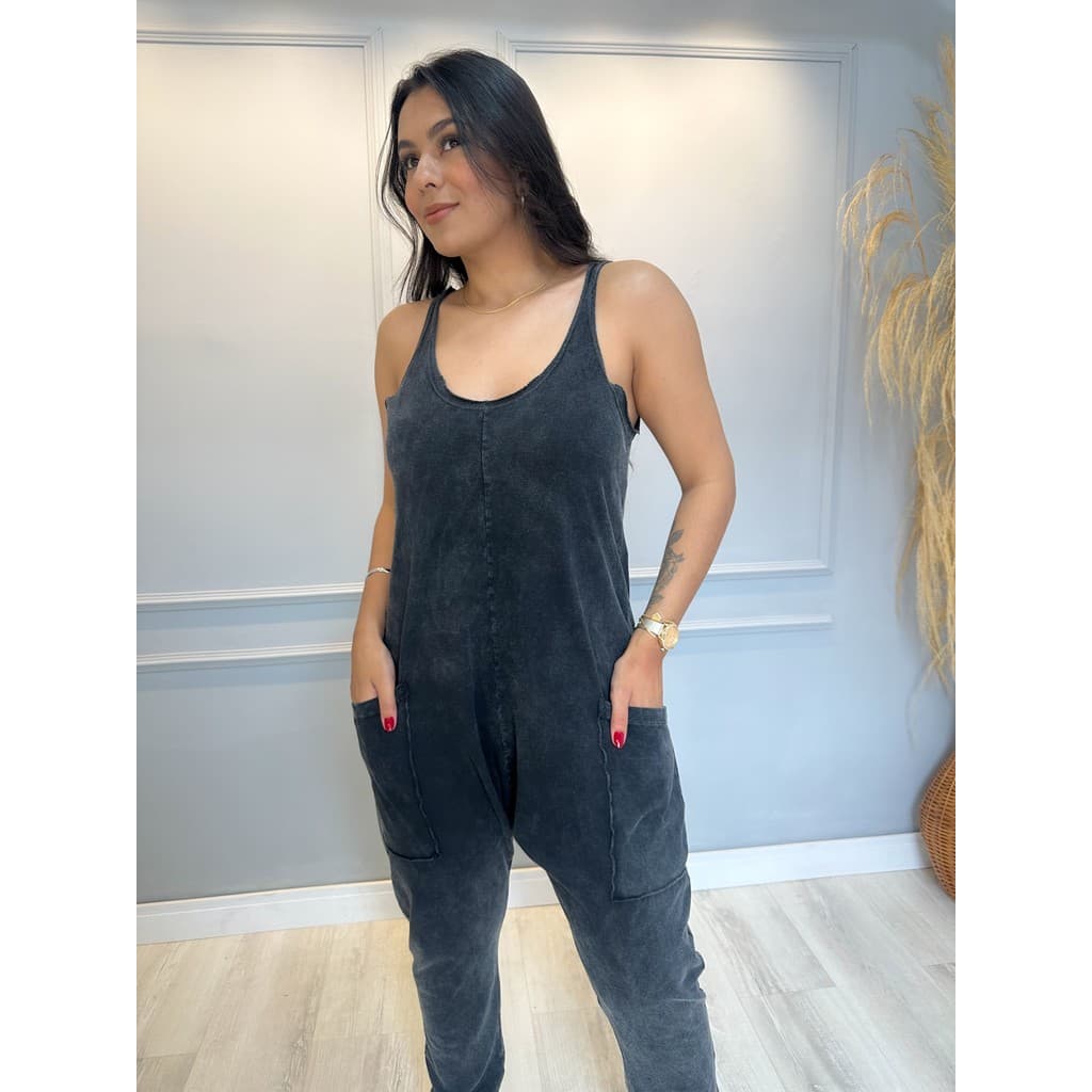 Macacão Saruel Feminino Malha 100% Algodão Confortável Cintura Alta Look Casual Básico Live