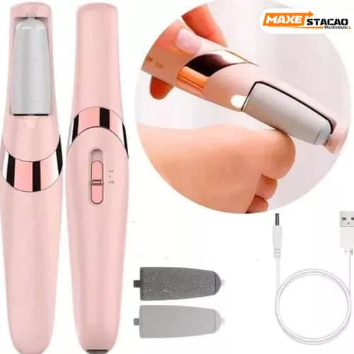Lixadeira elétrica para pés, portátil profissional, usada para cuidados com Pedicure, carregamento de empilhamento USB,