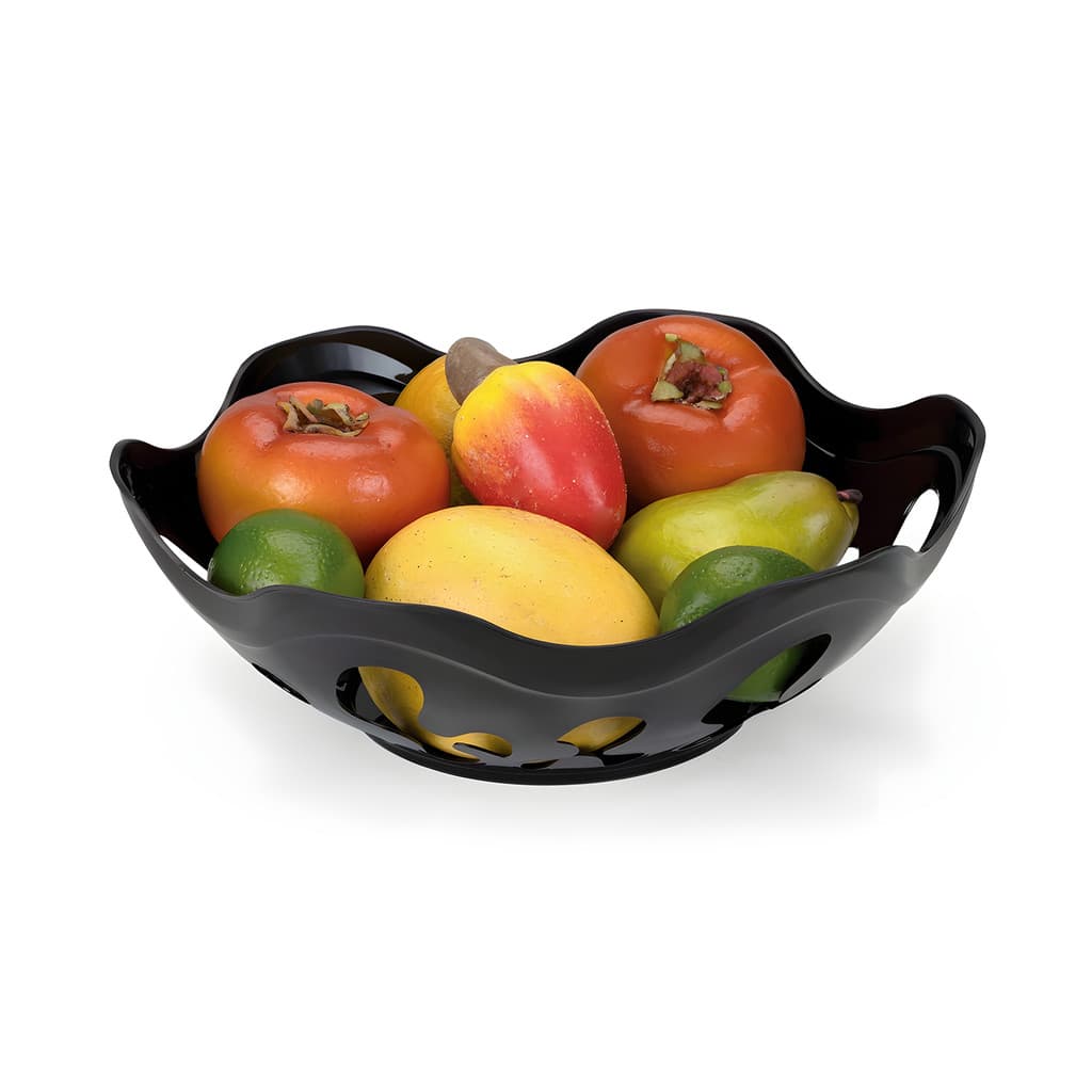 Fruteira de Mesa Vazada Plástica Decorativa Moderna Resistente Multiuso para Cozinha Sala e Bancada