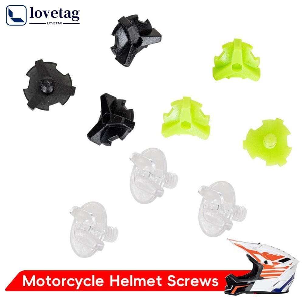 LOVETAG 3 Pçs Universal Capacete Da Motocicleta Viseira Parafusos Acessórios Parafuso Plástico A5E8