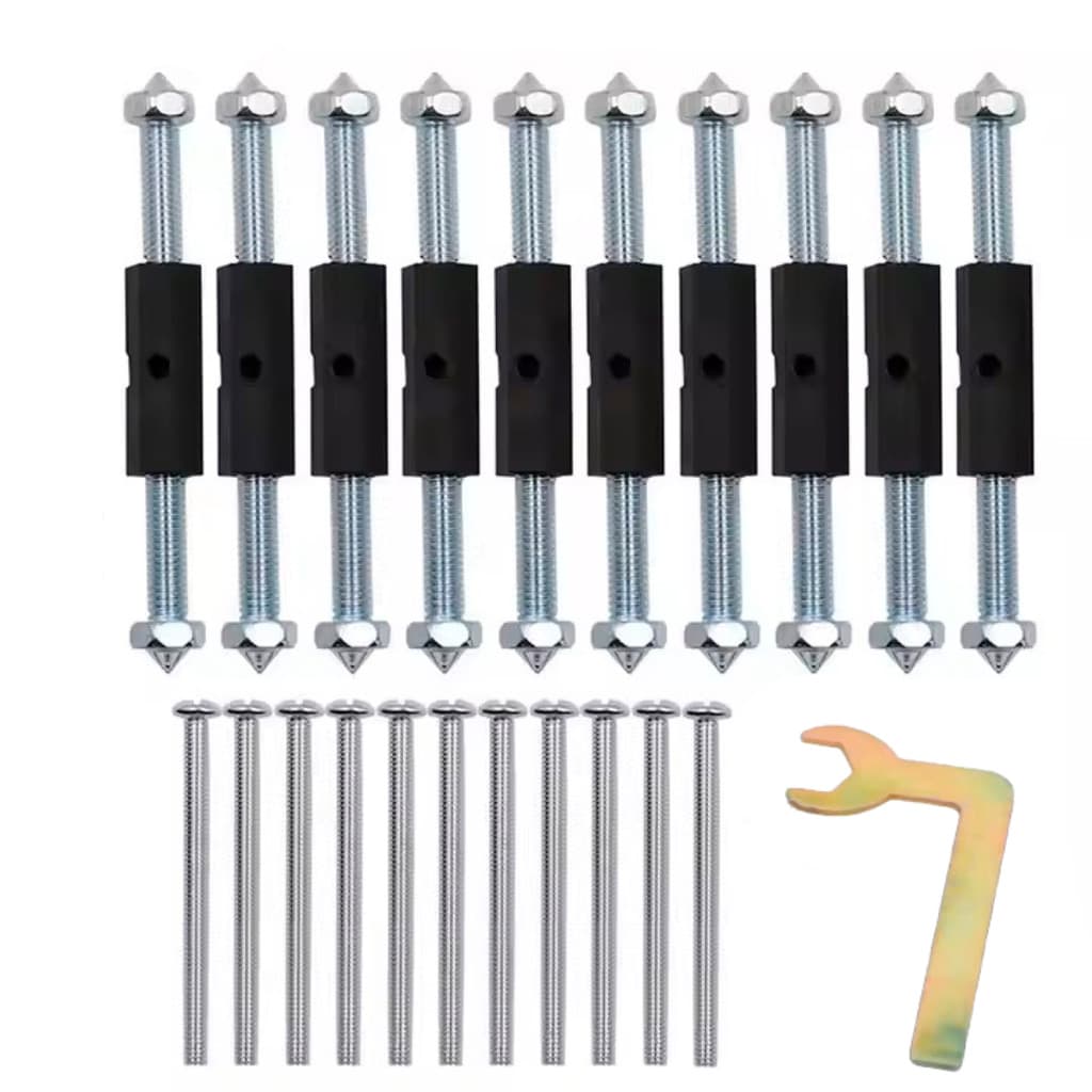 Kit De Reparo De Tomada 10 Peças Suporte 118 Barra Parafuso Salva-Caixa Elétrica Parede Interruptor
