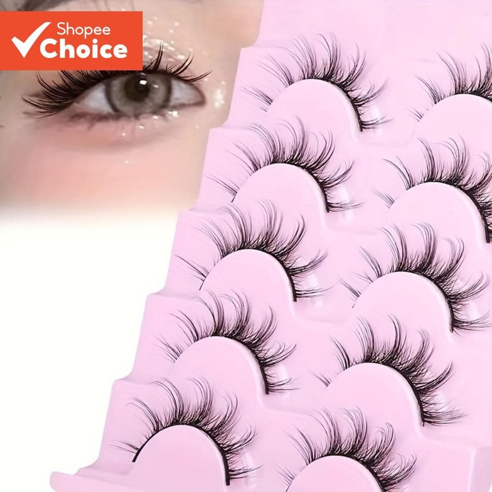 Cílios Postiços Little Devil , Faixa Transparente De Aparência Natural Anime Estilo Coreano 5 Peças