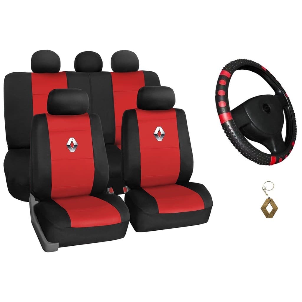 Capa Para Banco Automotivo Couro Renault Logan Sandero Clio Duster + Volante