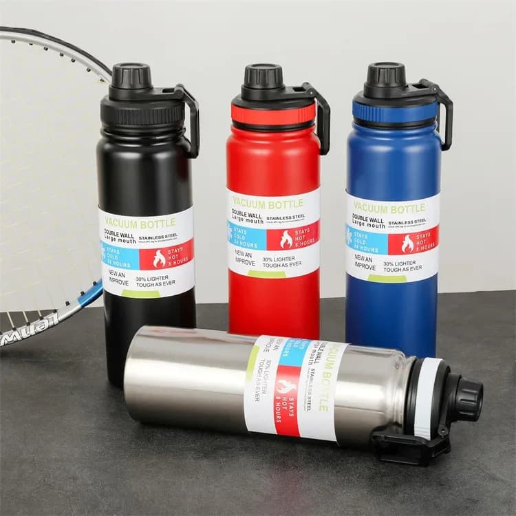Garrafa Térmica Aço Inoxidável 800ml Quente & Frio Café Água Suco Corrida