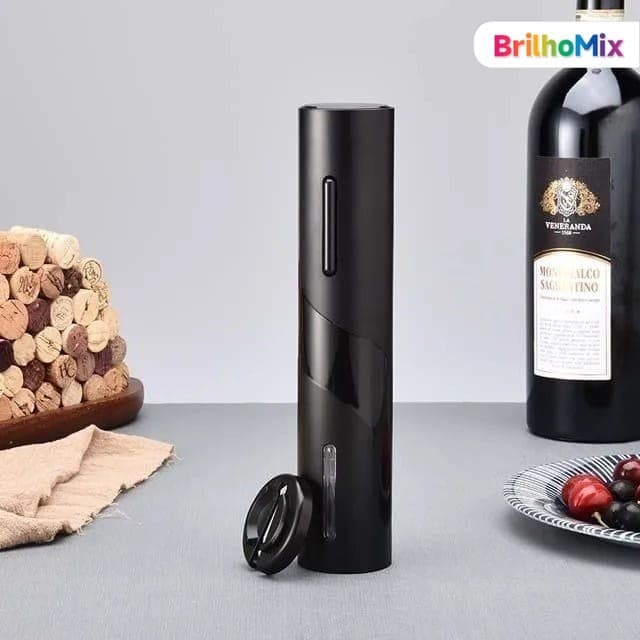 Abridor De Vinho Elétrico Automático A Pilha Saca Rolha Prático Para Cozinha Presente