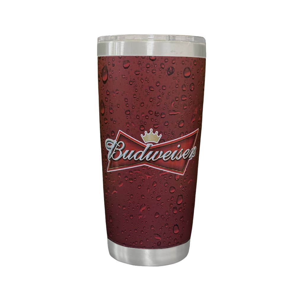 Copo Térmico 591ml  Budweiser  Personalização Premium em UV 3D