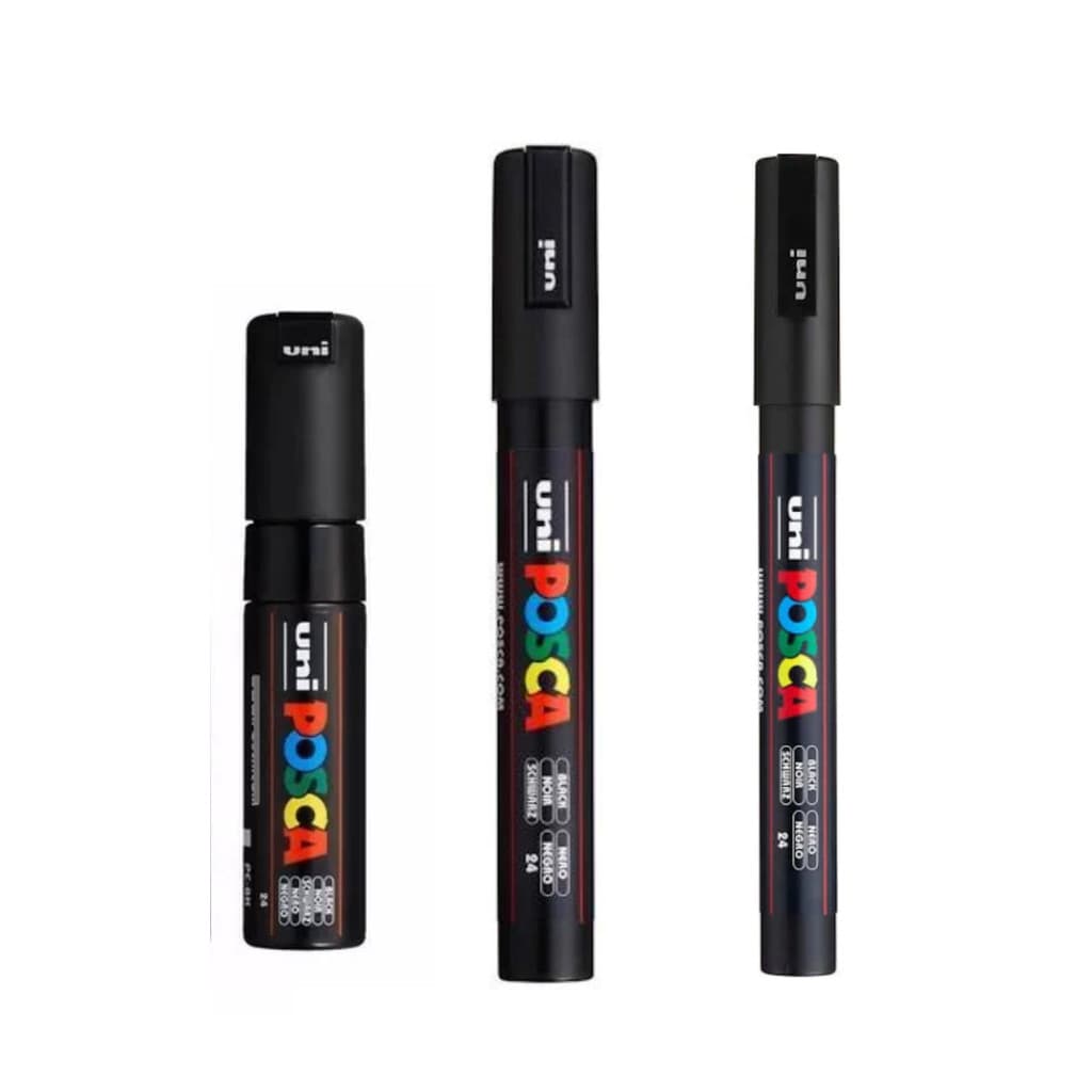Kit 3 Caneta Posca Marcador 3m 5m 8k Cores A Escolher