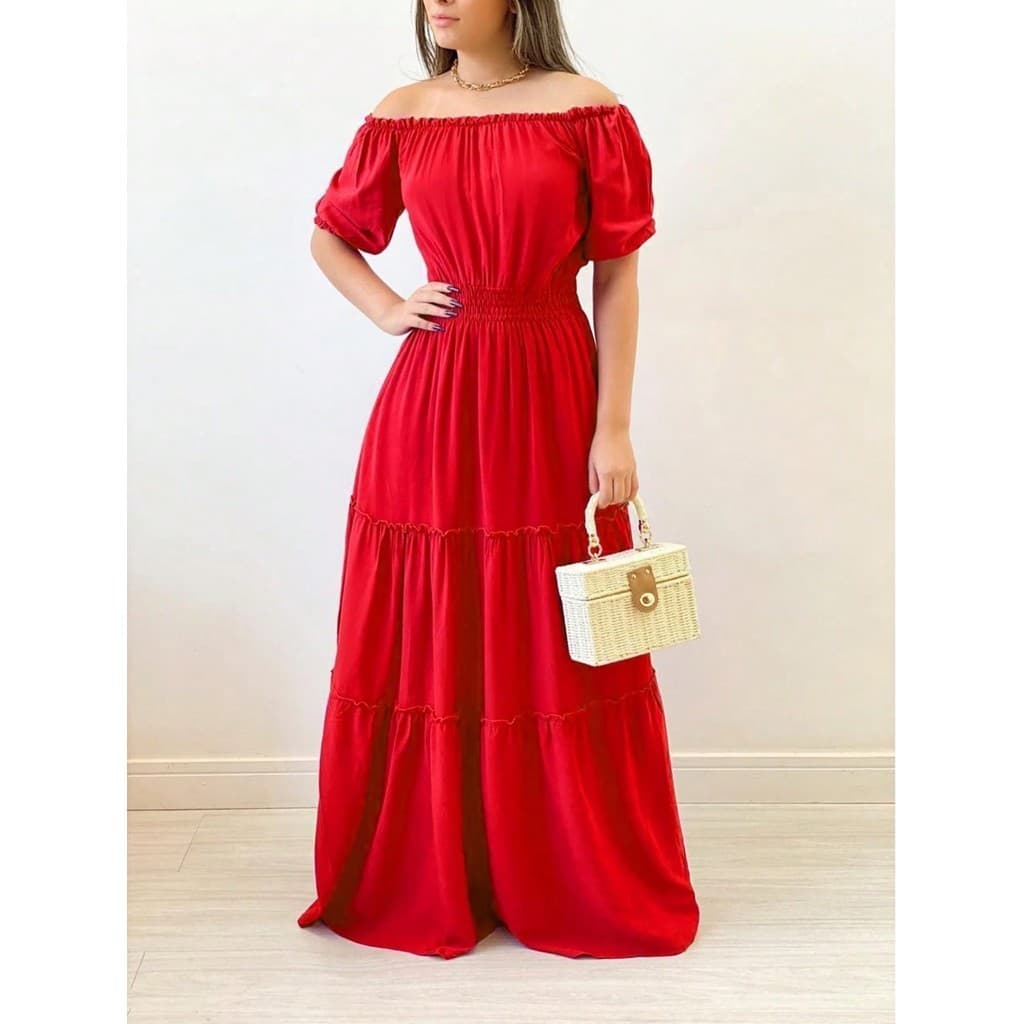 Vestido Longo Ciganinha Soltinho Boho PRIMAVERA/VERÃO