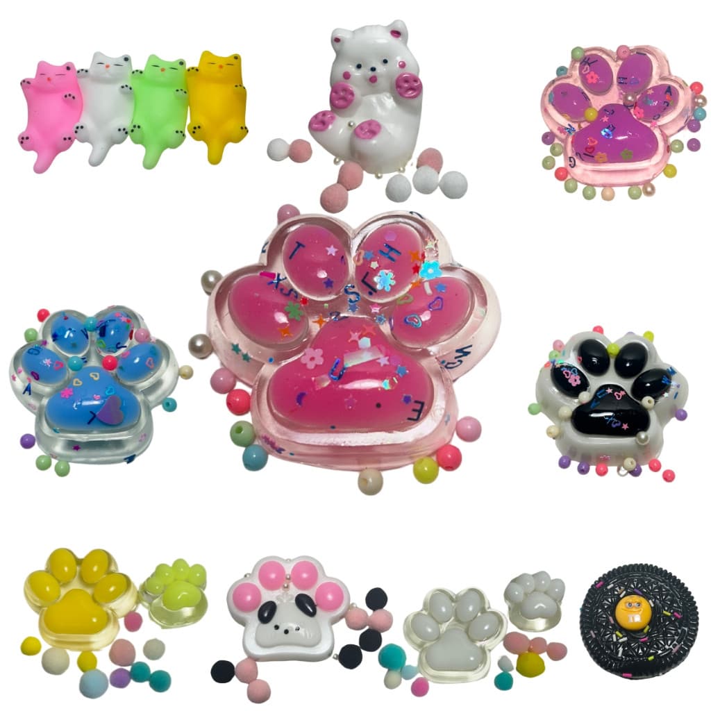 Squishy Brinquedos Sensoriais Slime de patinha e ursinho Squeeze Mochi Squeeze toy
