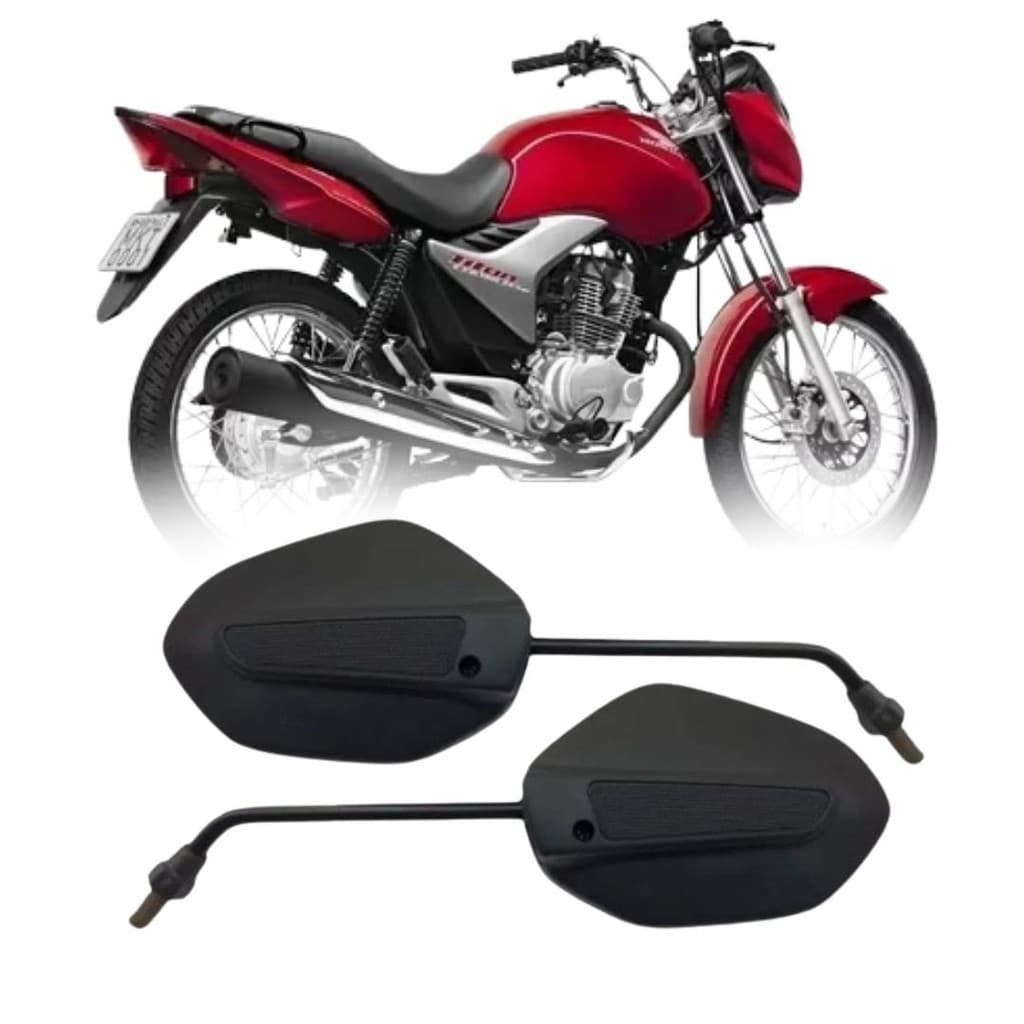 Espelho Retrovisor Modelo Original Titan 150 2009 a 2013 Par Direito e Esquerdo Todas Motos Honda