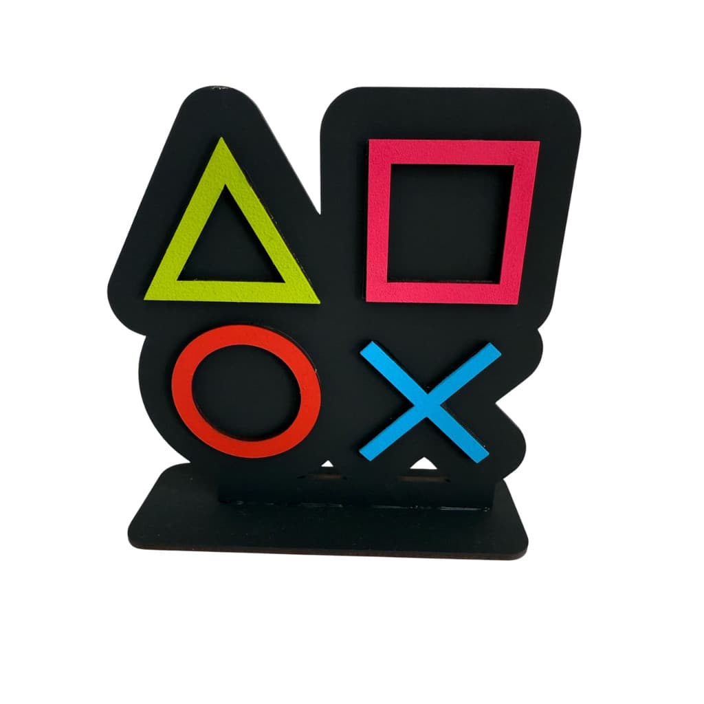 Decoração Game Display Peças Tema Símbolos Gamer