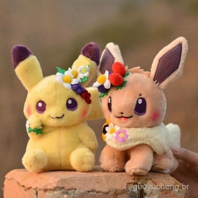 Boneca De Pelúcia Pokémon Pikachu Eevee Para Crianças Brinquedos Presentes De Aniversário 2024 AQVA M0YR