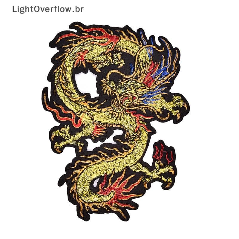 [LightOverflow] Apliques Bordados Remendos De Dragão Para Roupas Casaco Ferro Em Costura Adesivo [BR]