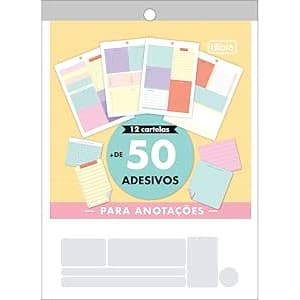 Bloco Anotações 12 Folhas 50 Adesivos Grafons