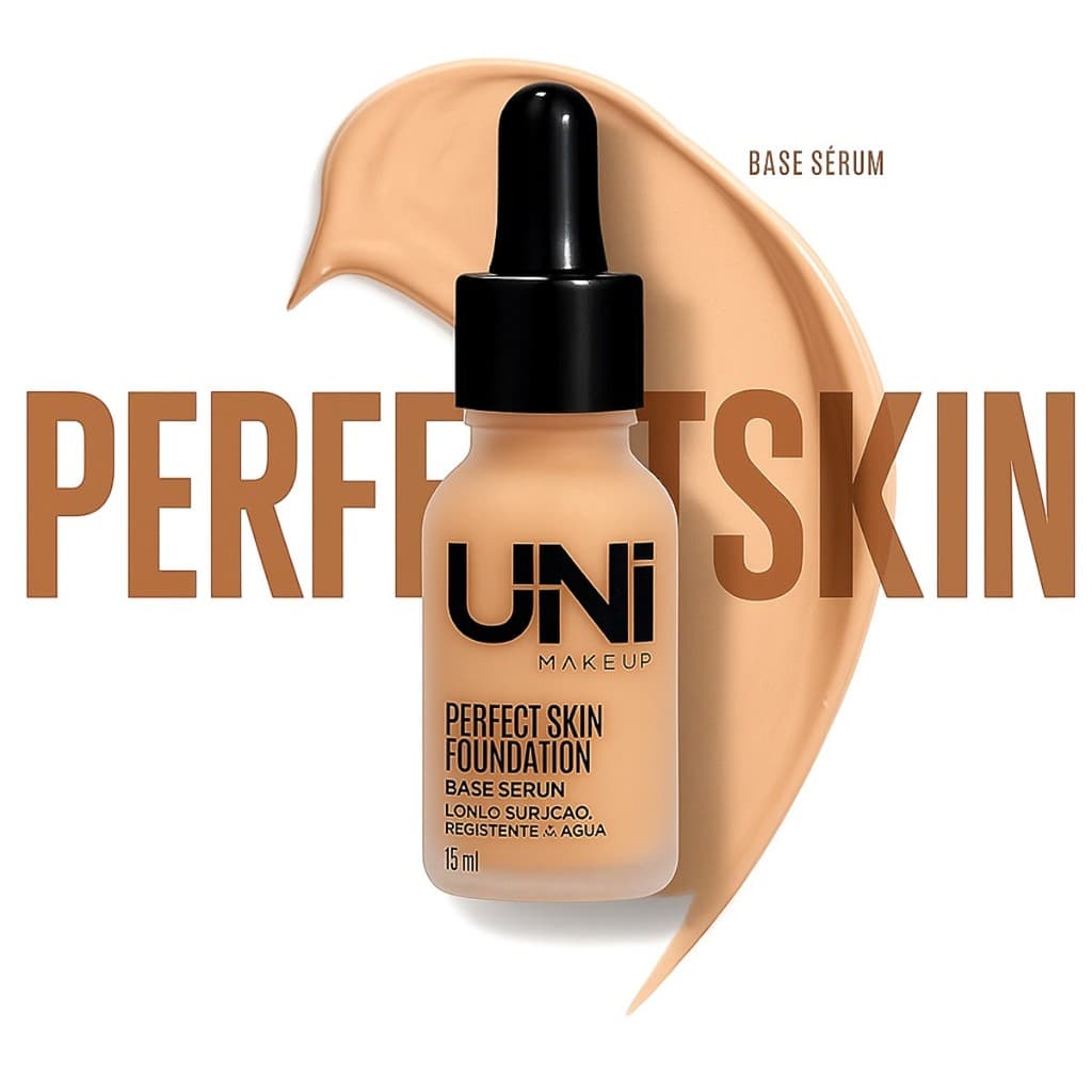 Base Sérum Fluída Perfect Skin Acabamento Natural Uni Makeup