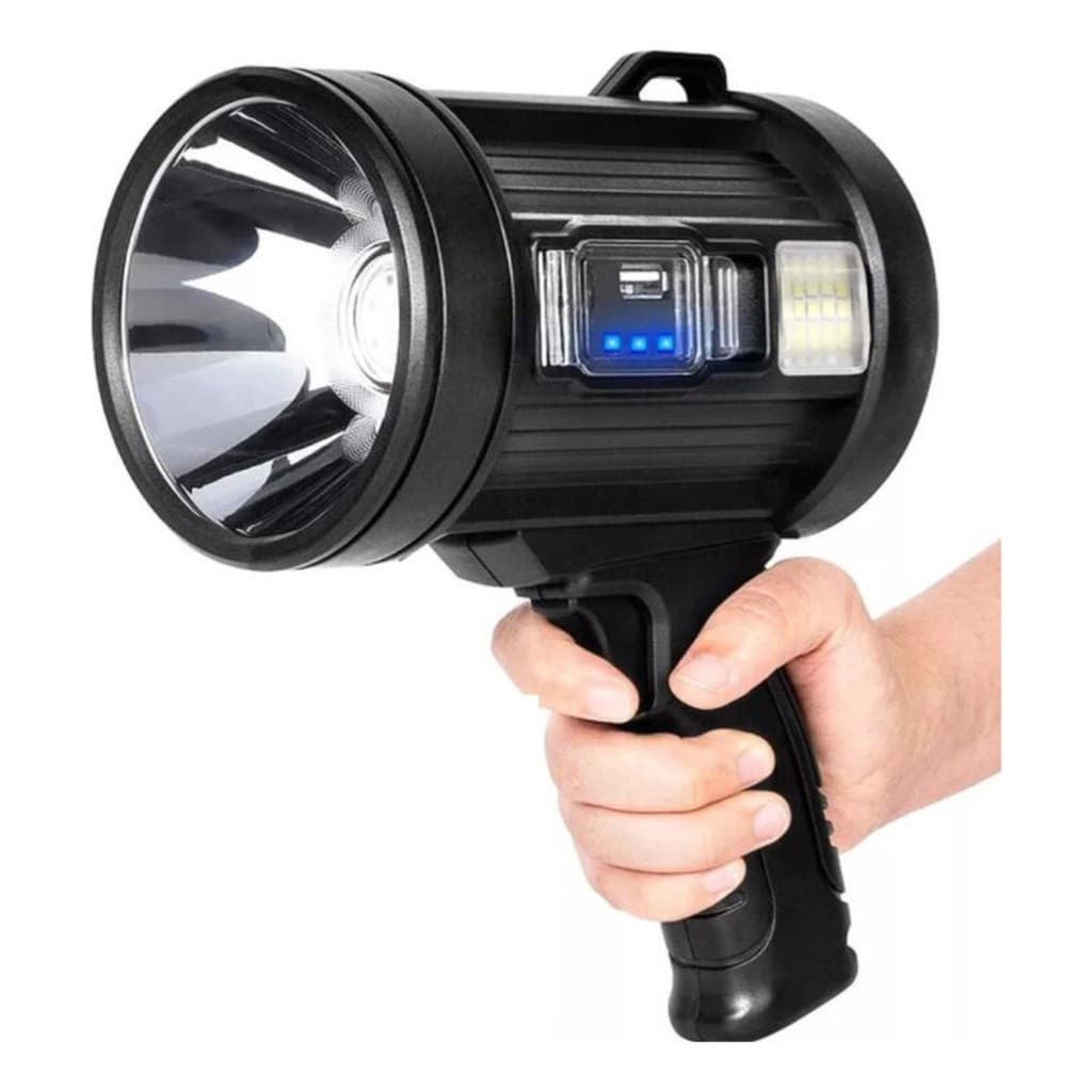 Holofote 90000 Lumens Lanterna De Mão Led  Segurança Noturna