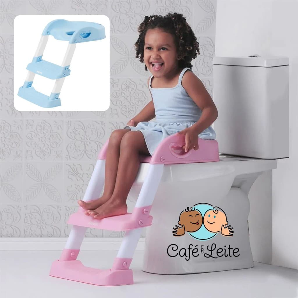 Troninho Redutor Assento Vaso Sanitario Infantil Menino Menina Com Escada Pimpolho - Oferta