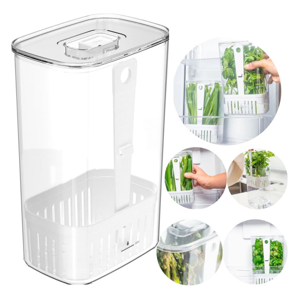 Organizador de temperos Ou 2,3L Linha Clear Fresh - Design clean e transparente