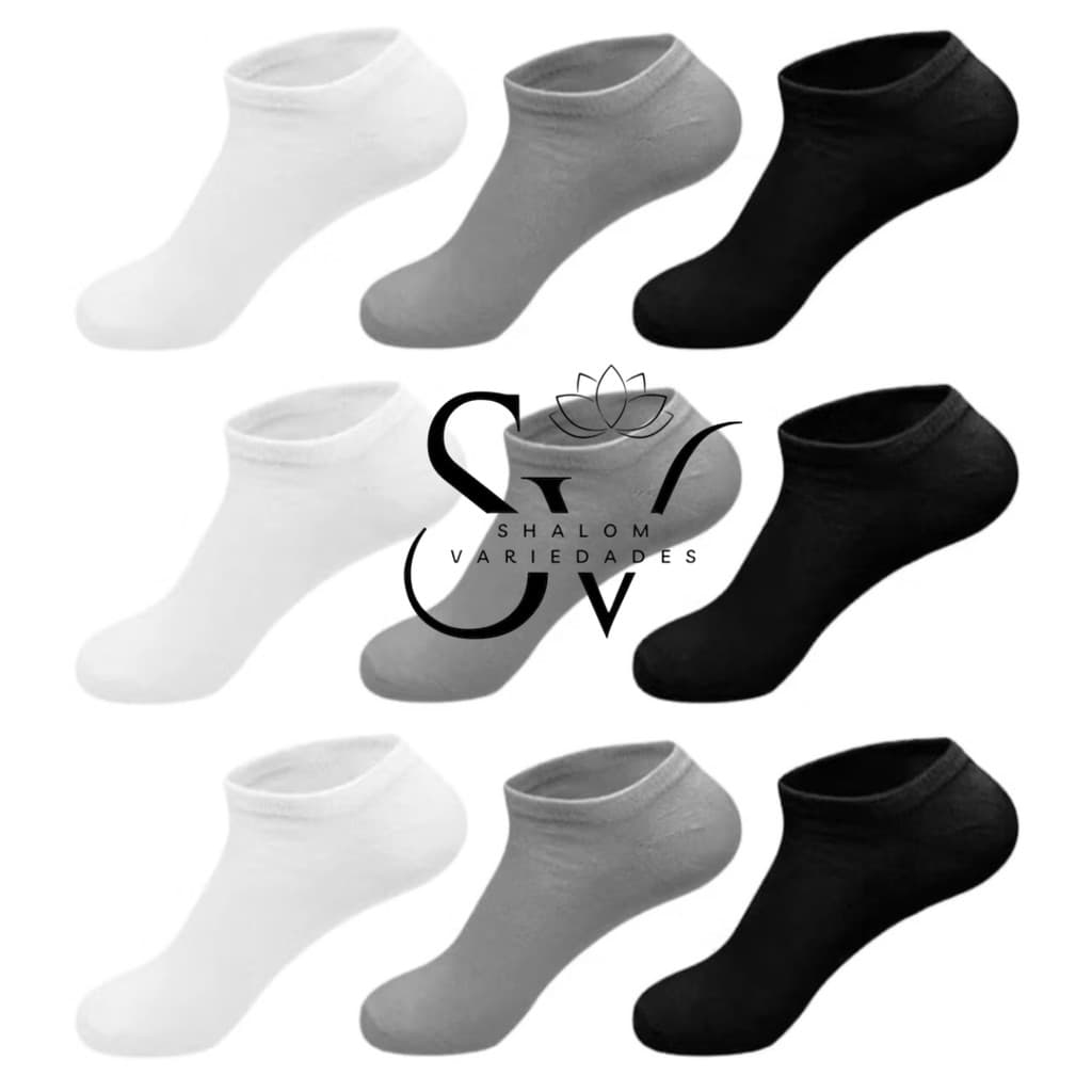 Kit 3, 6 ou 12 Pares De Meias Lisas Soquete Unissex Cano Curto