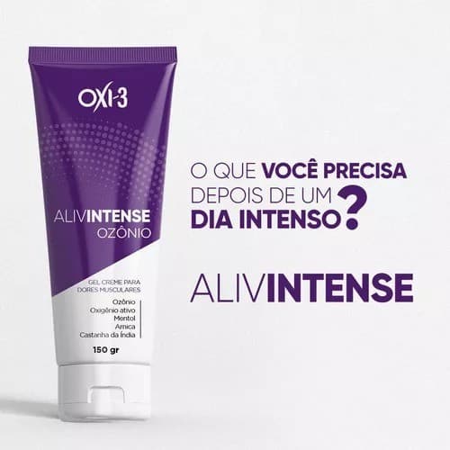Gel Dores Musculares Cansaço Alivintense Ozonizado Oxi3 150g