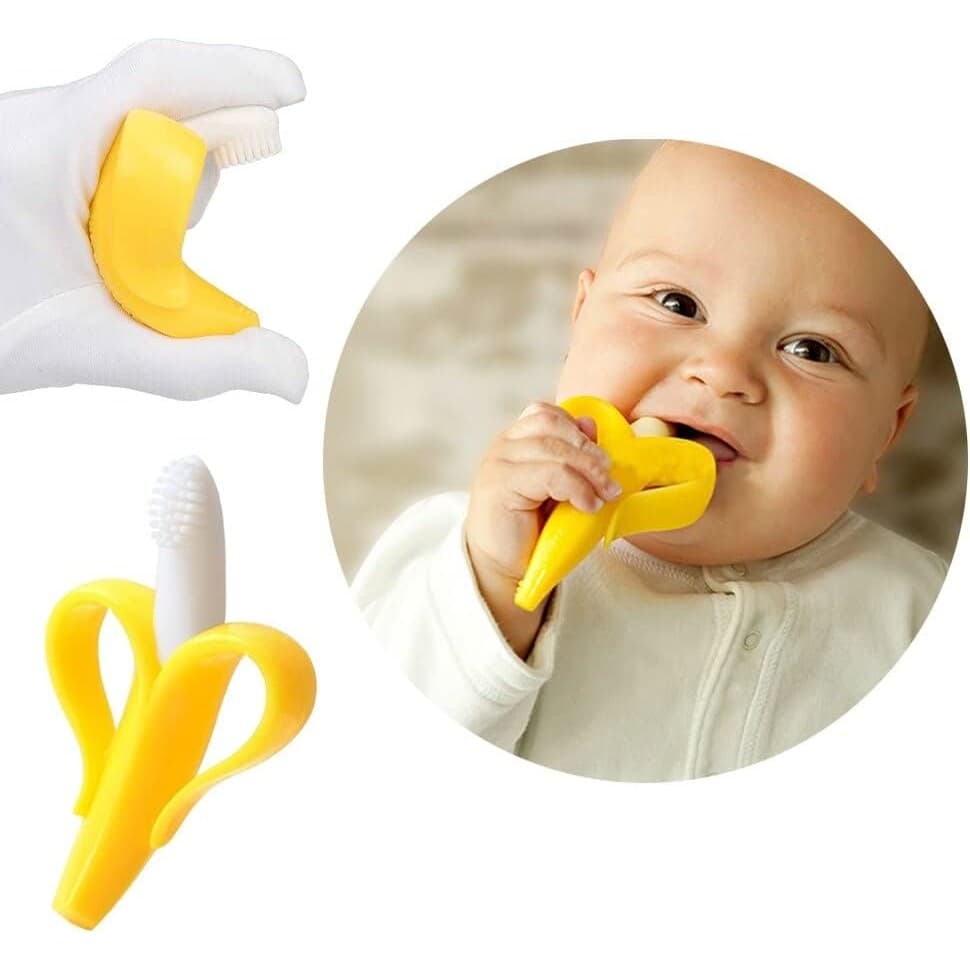 Mordedor Massageador de Gengiva Banana Buba Bebe Silicone