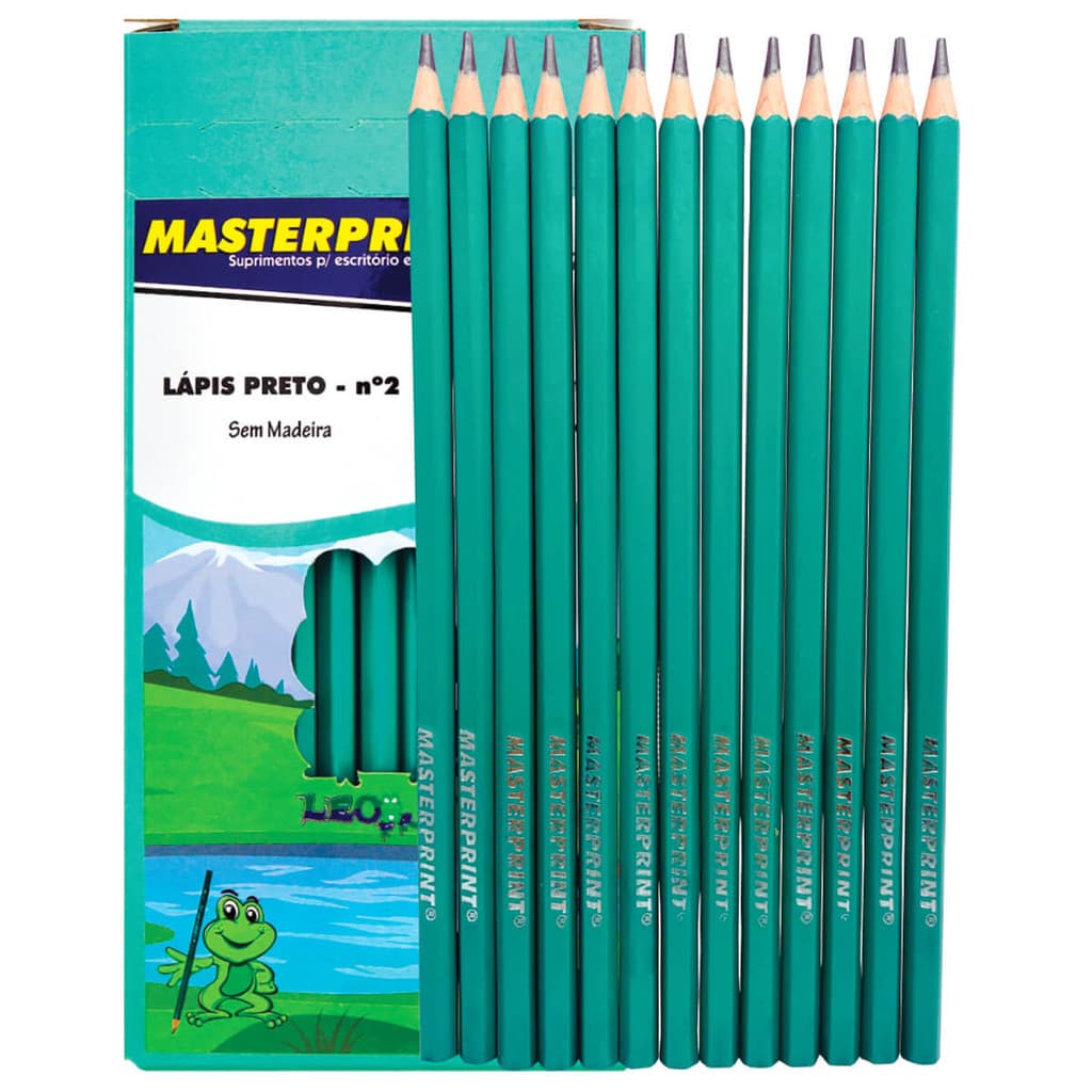 Lápis Preto de Resina Caixa com 144 Unidades Masterprint MP-740