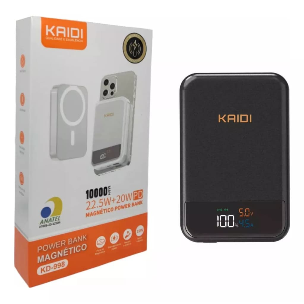Carregador Indução Para iPhone Bateria Portátil Fast 22.5w