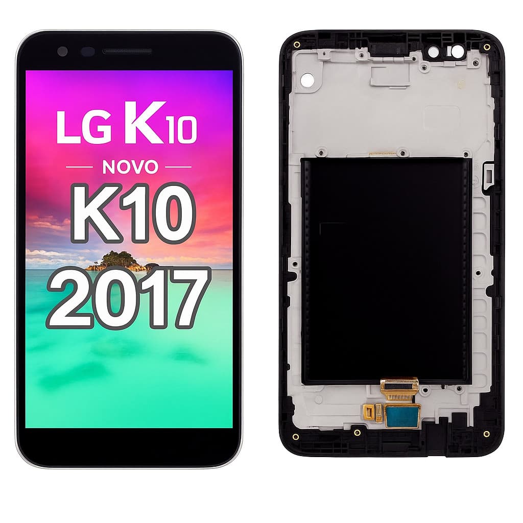 Tela Frontal Touch Display Lg K10 2017 M250 Com Aro