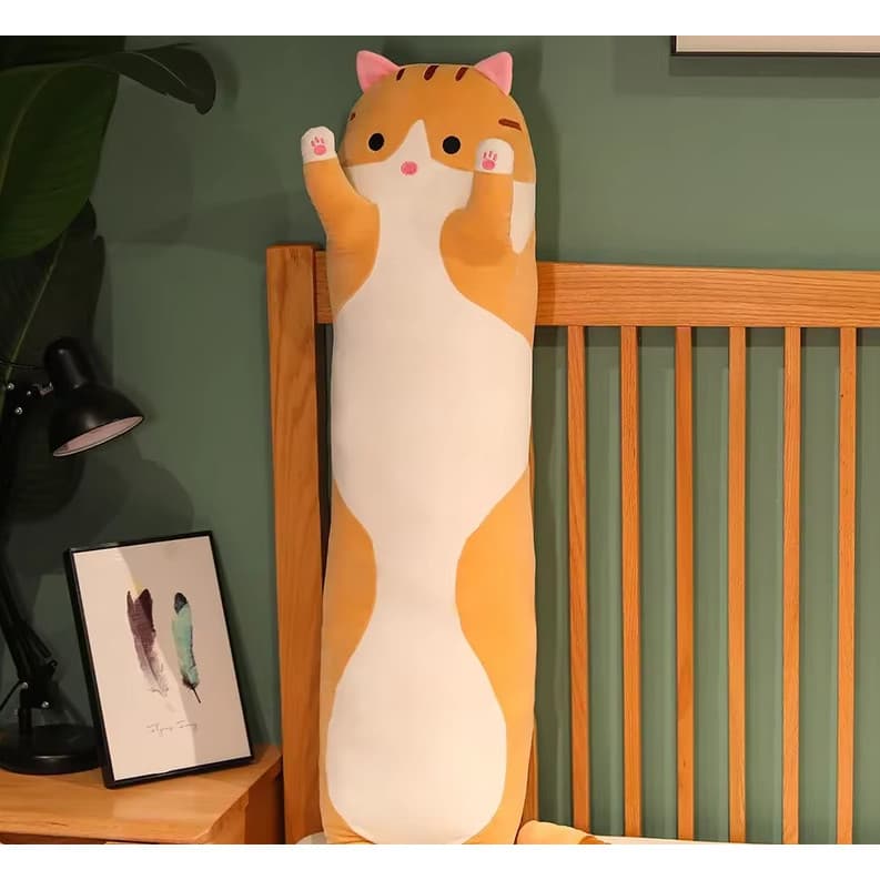 Pelucia Gato Salsicha Almofada 70 cm