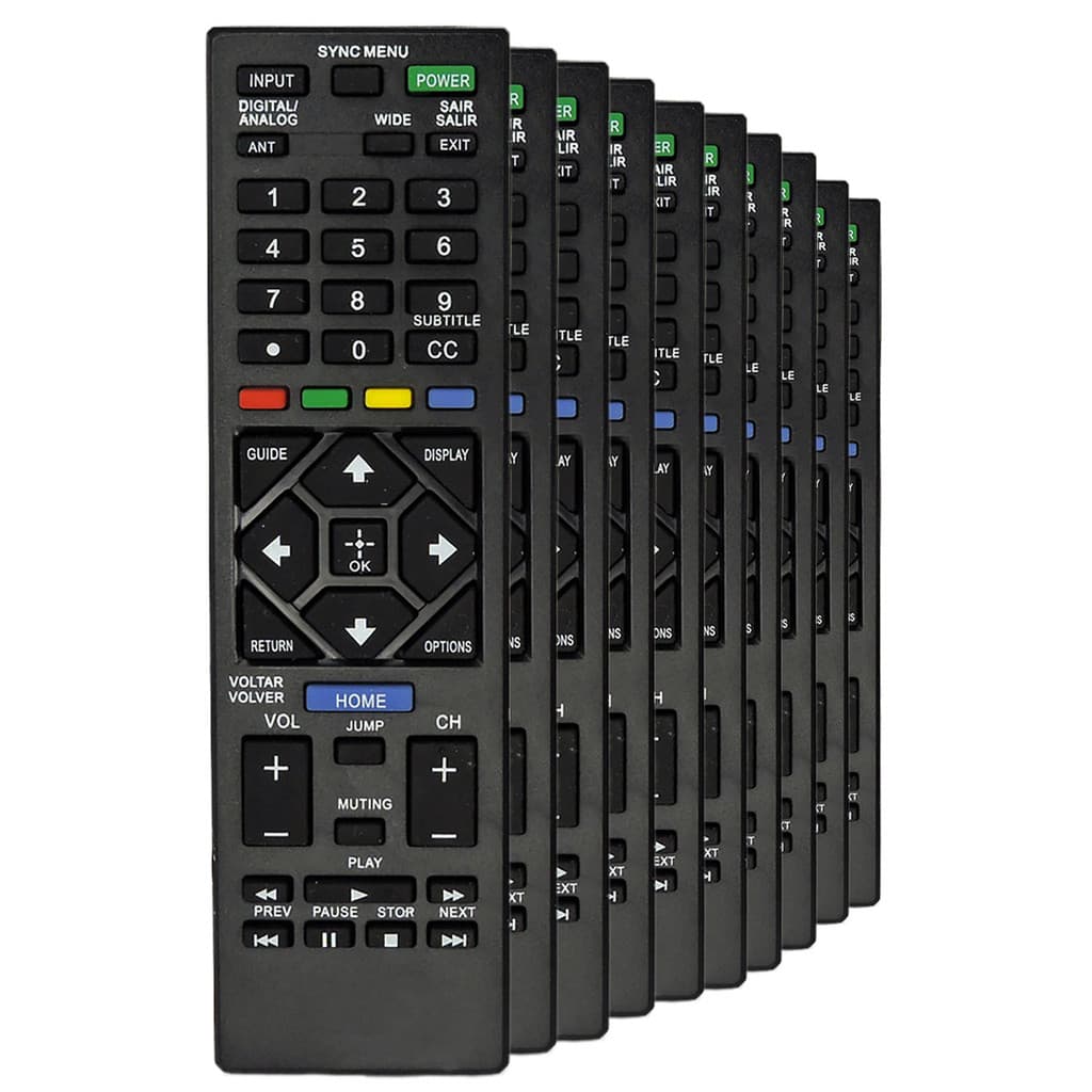 Kit Com 10 Controle Remoto Compatível Com Tv Lcd Led Sony Rm