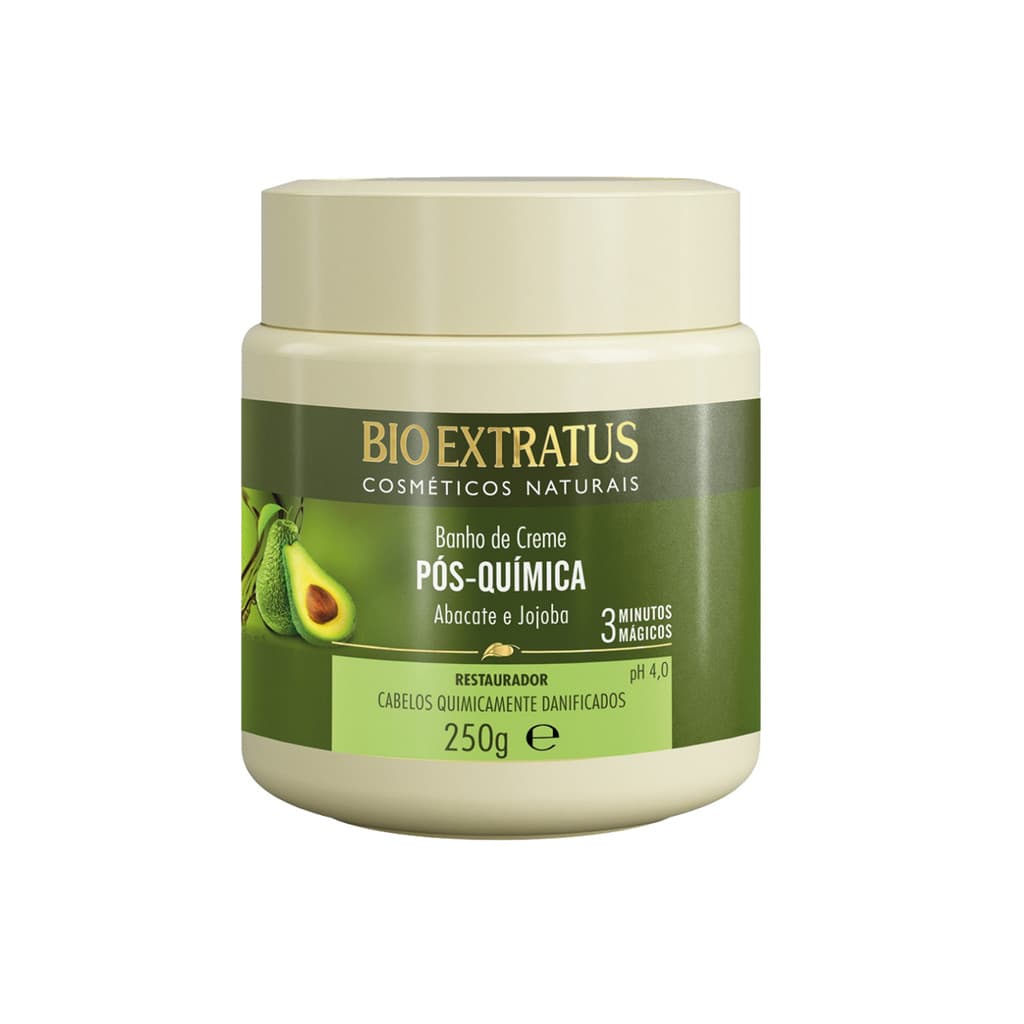 Banho de Creme Bio Extratus Pós-Química 250g tratamento intensivo