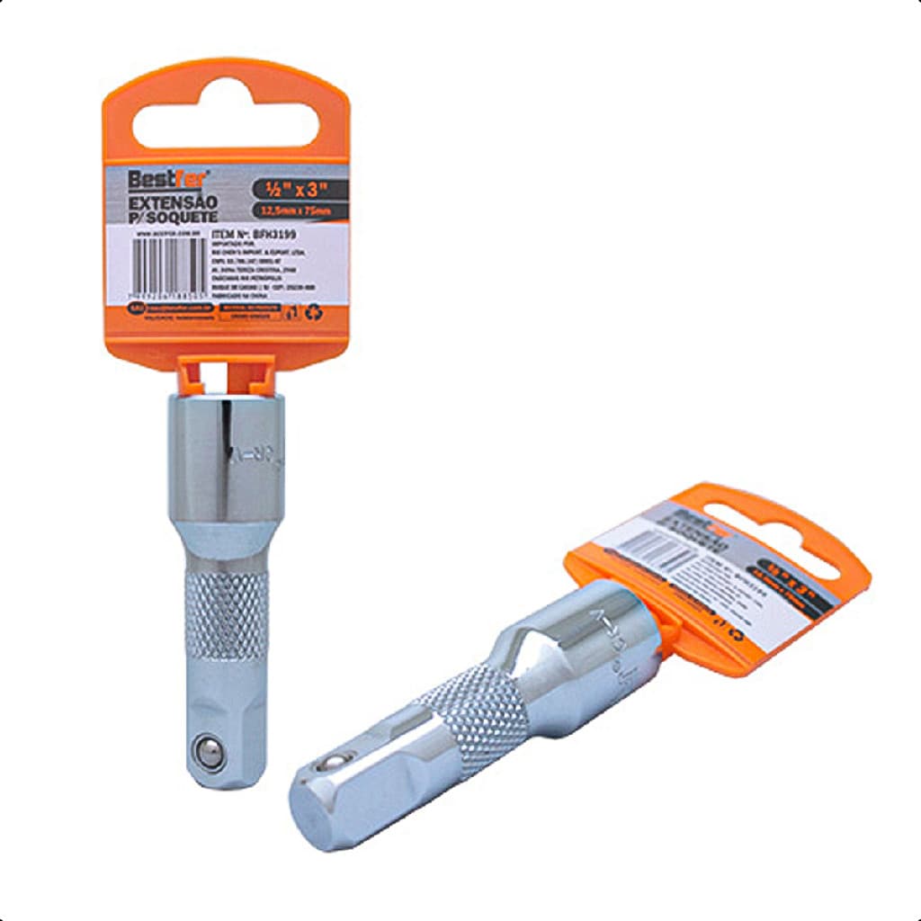Extensão Curto Para Soquetes 1/2 3 Pol Bestfer
