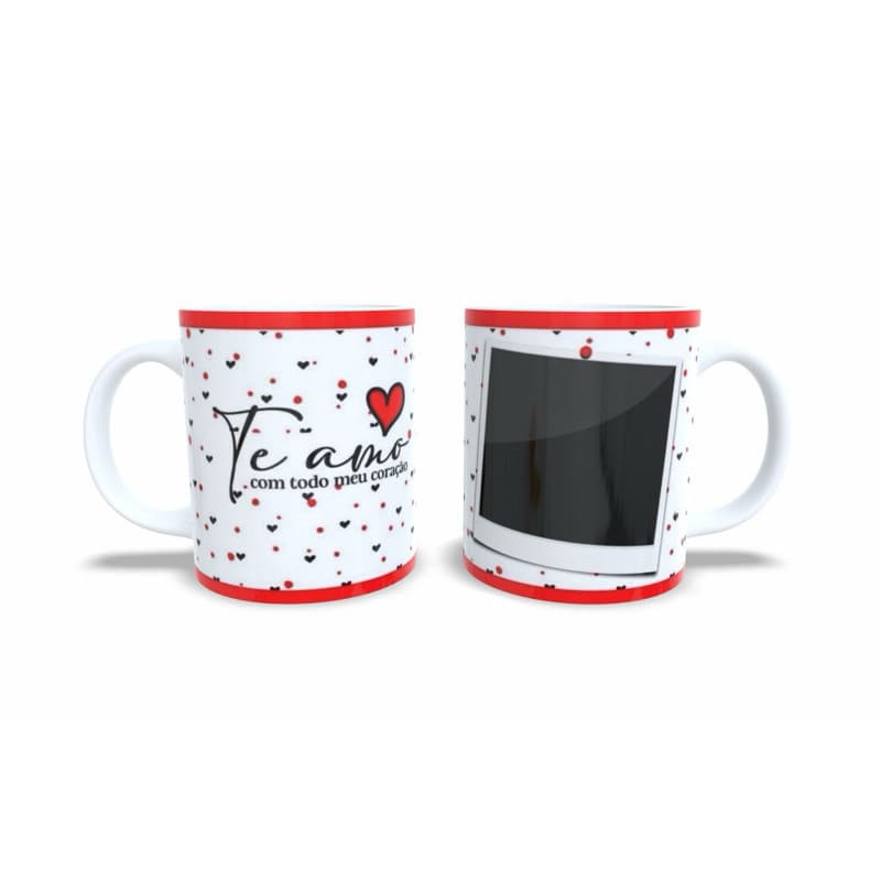 CANECA DE PORCELANA 325ML - COLOQUE SUA FOTO AQUI