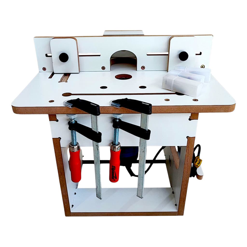 Bancada Para Tupia Laminadora Com Grampos E Fresas Inclusos