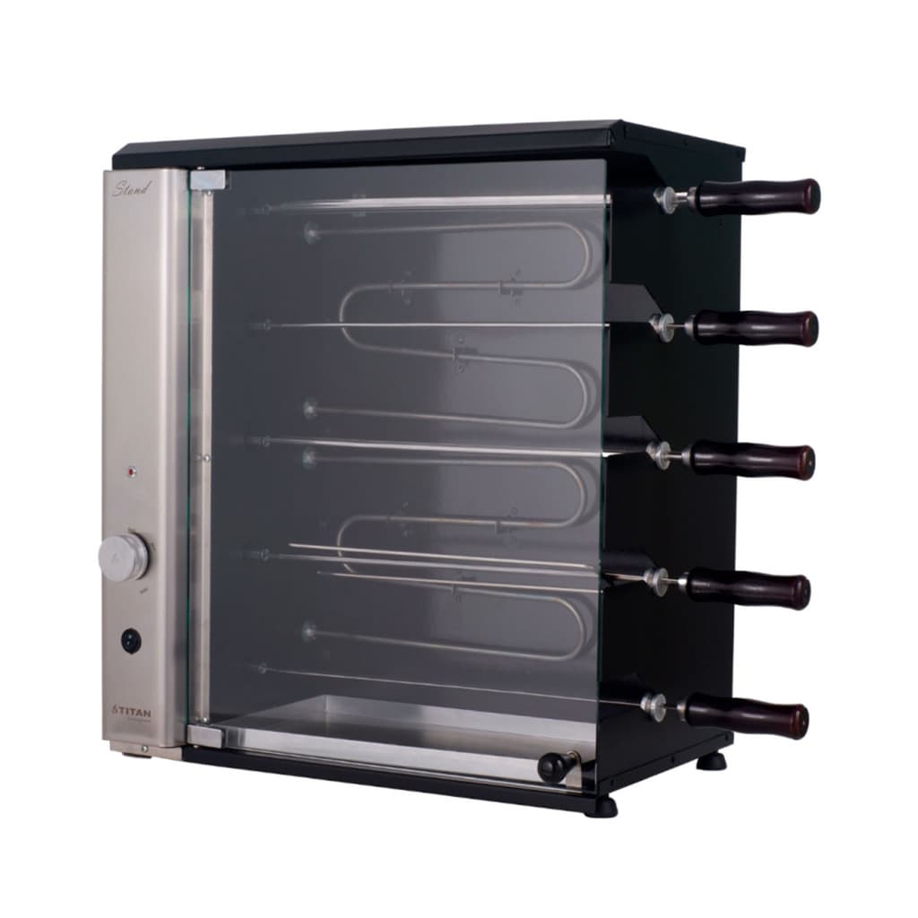 Churrasqueira Elétrica de Bancada Vertical 5 Espetos 220v Stand Titan