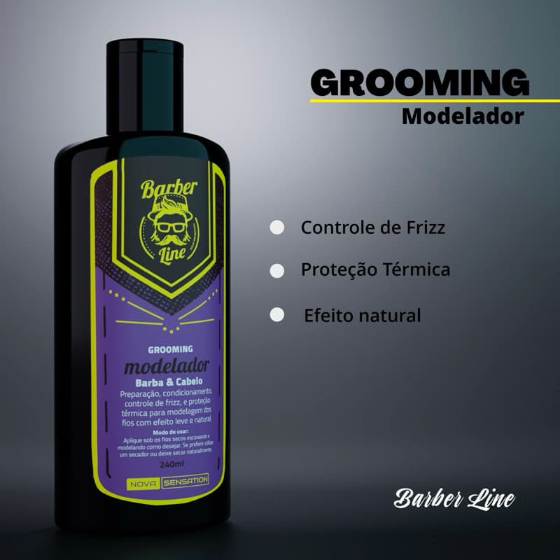 Grooming Modelador Cabelo e Barba Barber Line 240ml