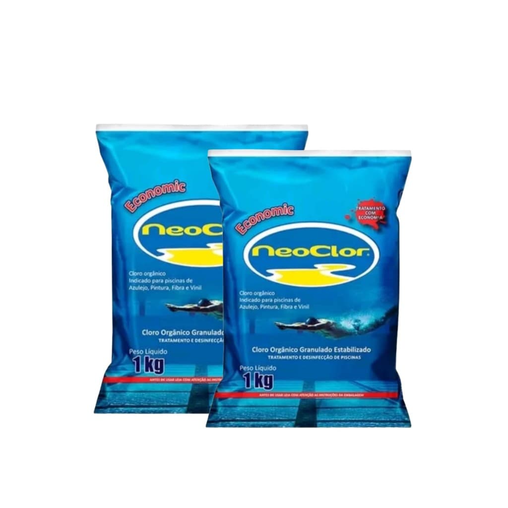 KIT 2KG CLORO PARA PISCINA ECONOMIC
