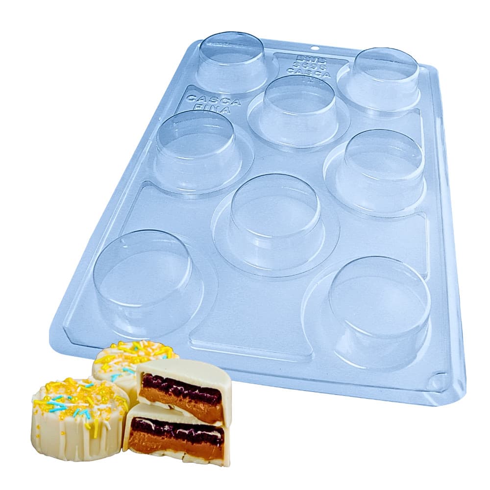 Forma p/ Chocolate Pão de Mel Pequeno Casca Fina Cod. 3698 Semiprofissional 3 Partes c/ Silicone Bwb