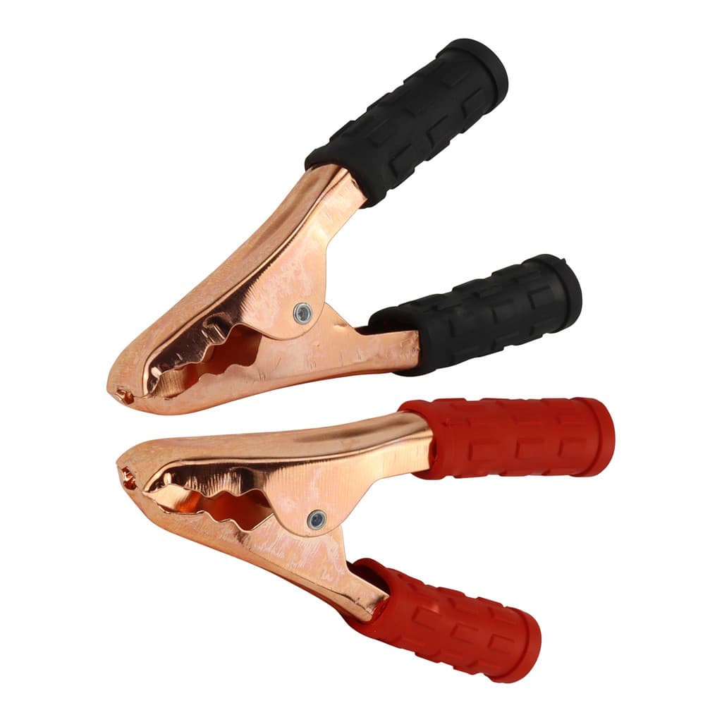 Kit 2x Garra Clip Para Chupeta Baterias Prendedor Bateria De Carro Automotiva Cabo Emborrachado 600A