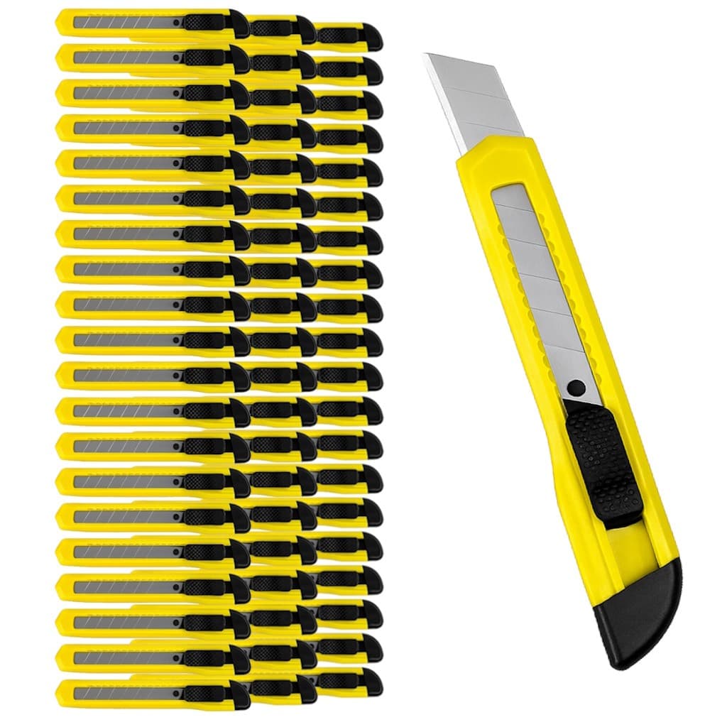 Cartelas Com 60 Estiletes Grandes Multiuso Lâmina 18mm Profissional Com Trava