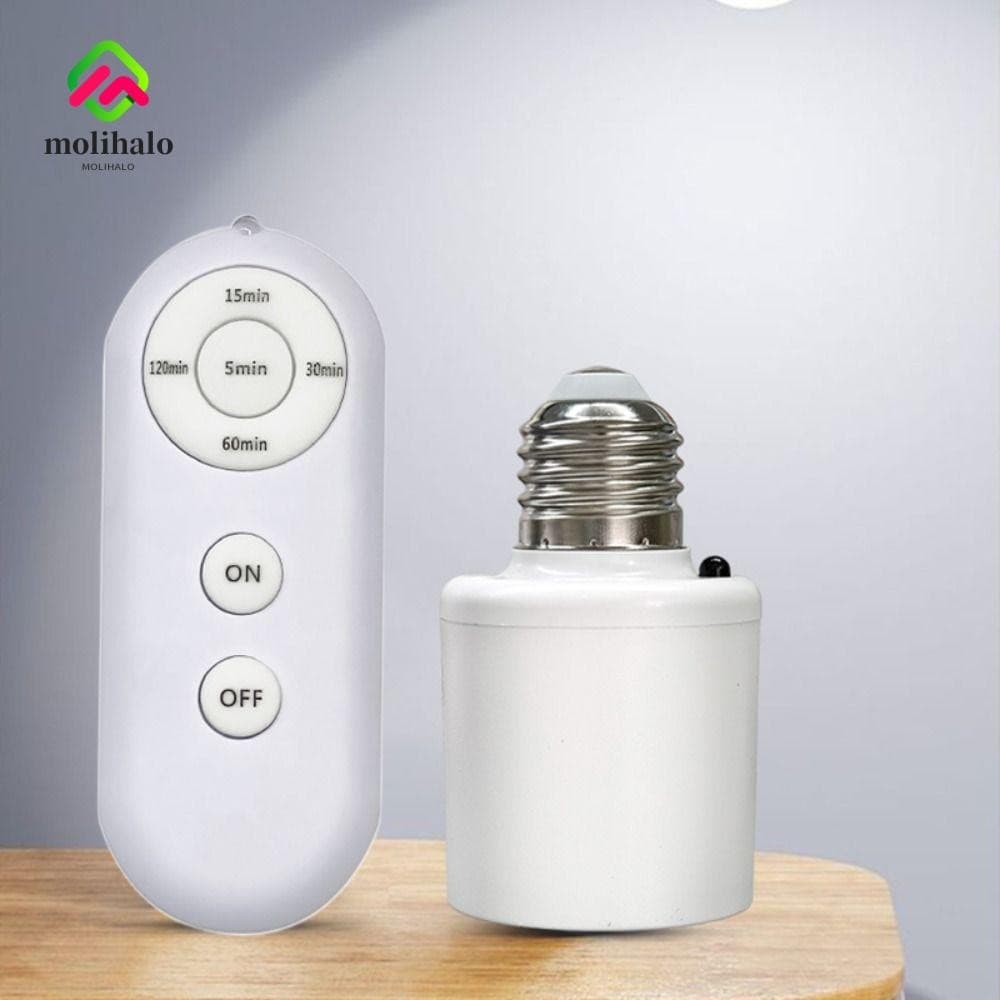 MOLIHALO Suporte De Lâmpada Para Interruptor De Temporizador Inteligente , Base De Controle Remoto Sem Fio , Doméstico