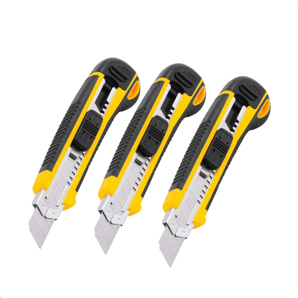 Kit 3 Estiletes Profissional BRW 18mm Trava de Segurança